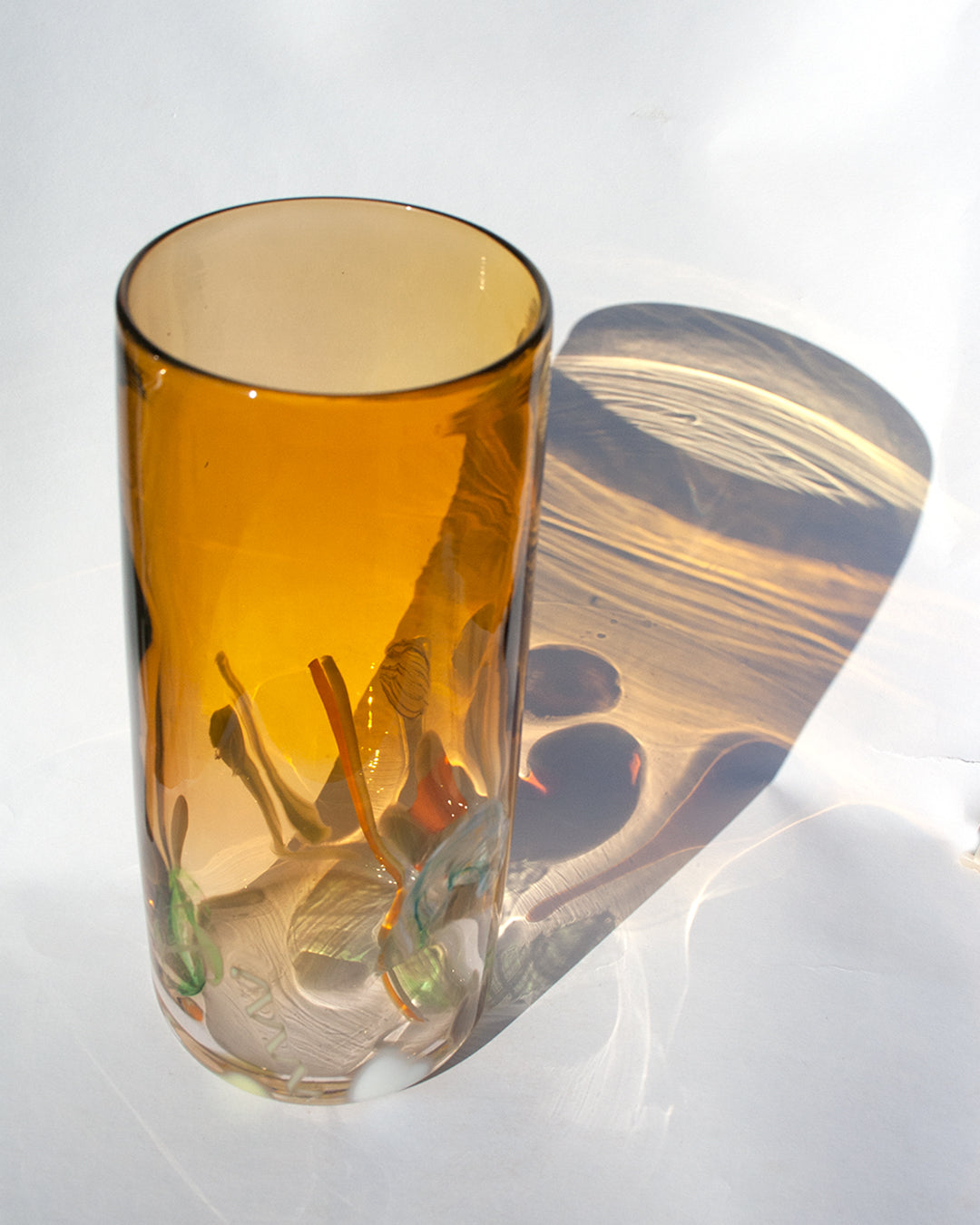 Clear Custard Nassau Vase