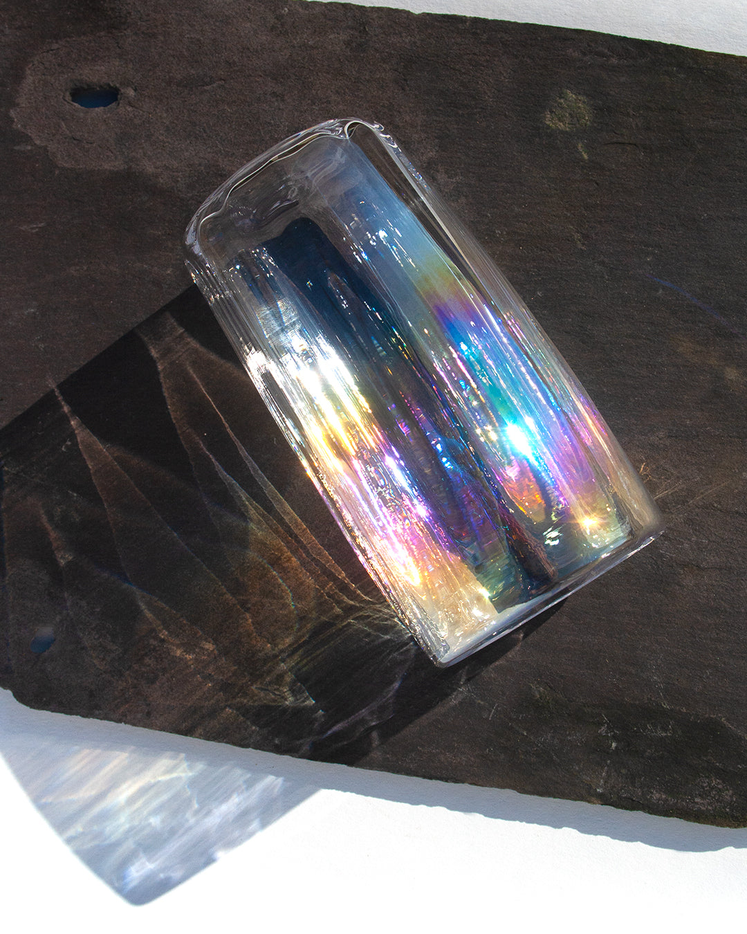 Iridized Clear Optical Tumbler