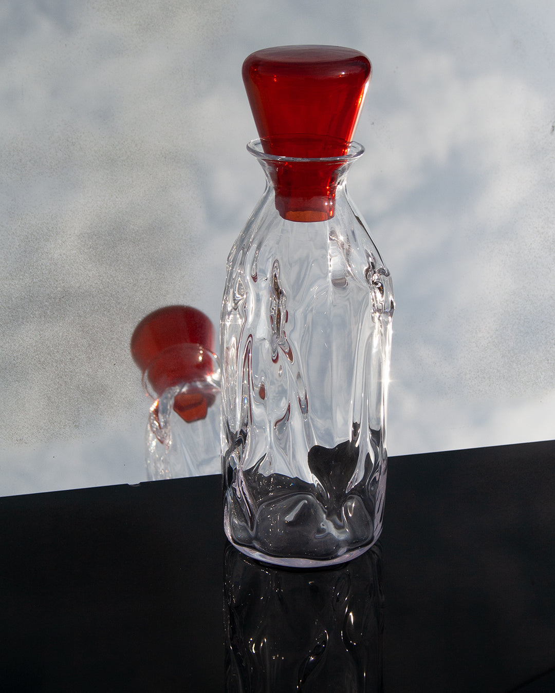 Carafe with Red Stopper