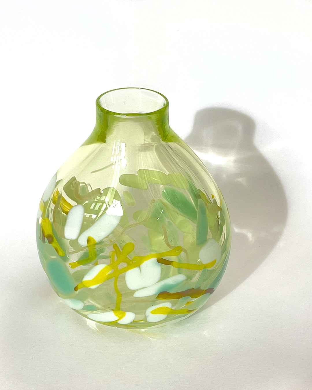 Vaseline Jadite Lozenge Vase
