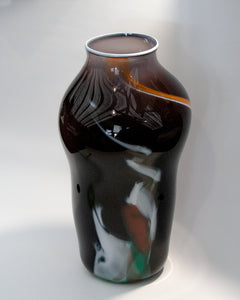 Large Modernist Paint Swish Vase