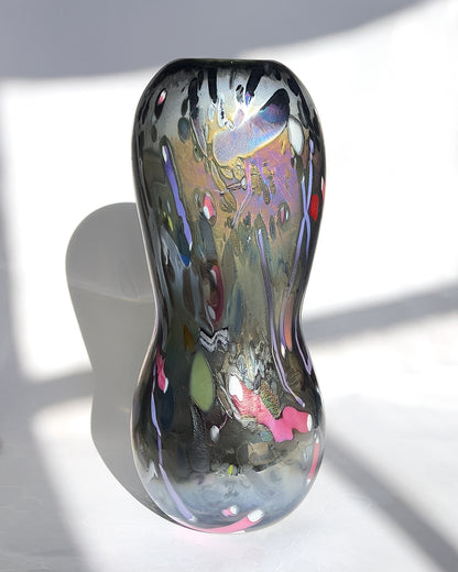 Corseted Black Nassau Vase