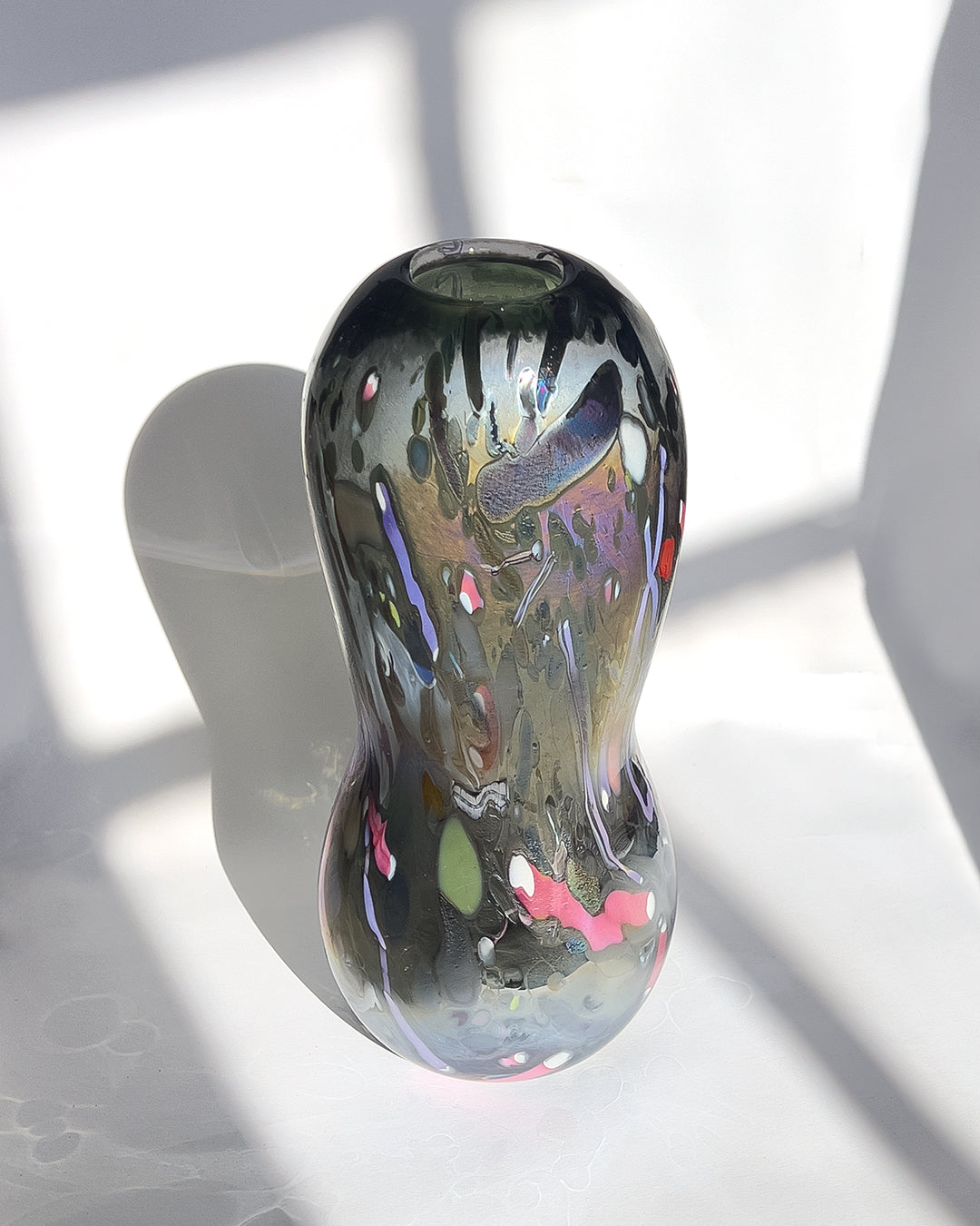 Corseted Black Nassau Vase