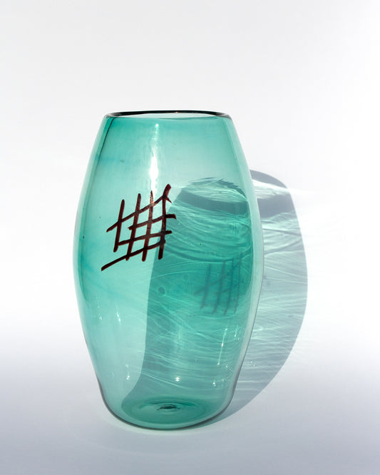 Aqua Hashtag Vase