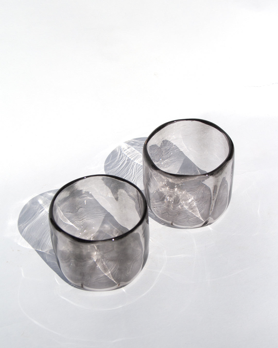 Smoke Ripple Rocks Glass