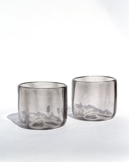 Smoke Ripple Rocks Glass