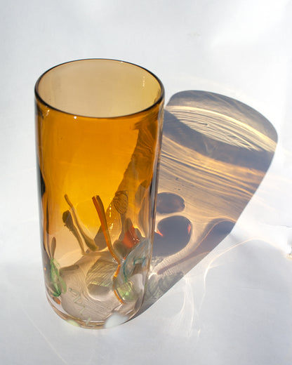 Clear Custard Nassau Vase