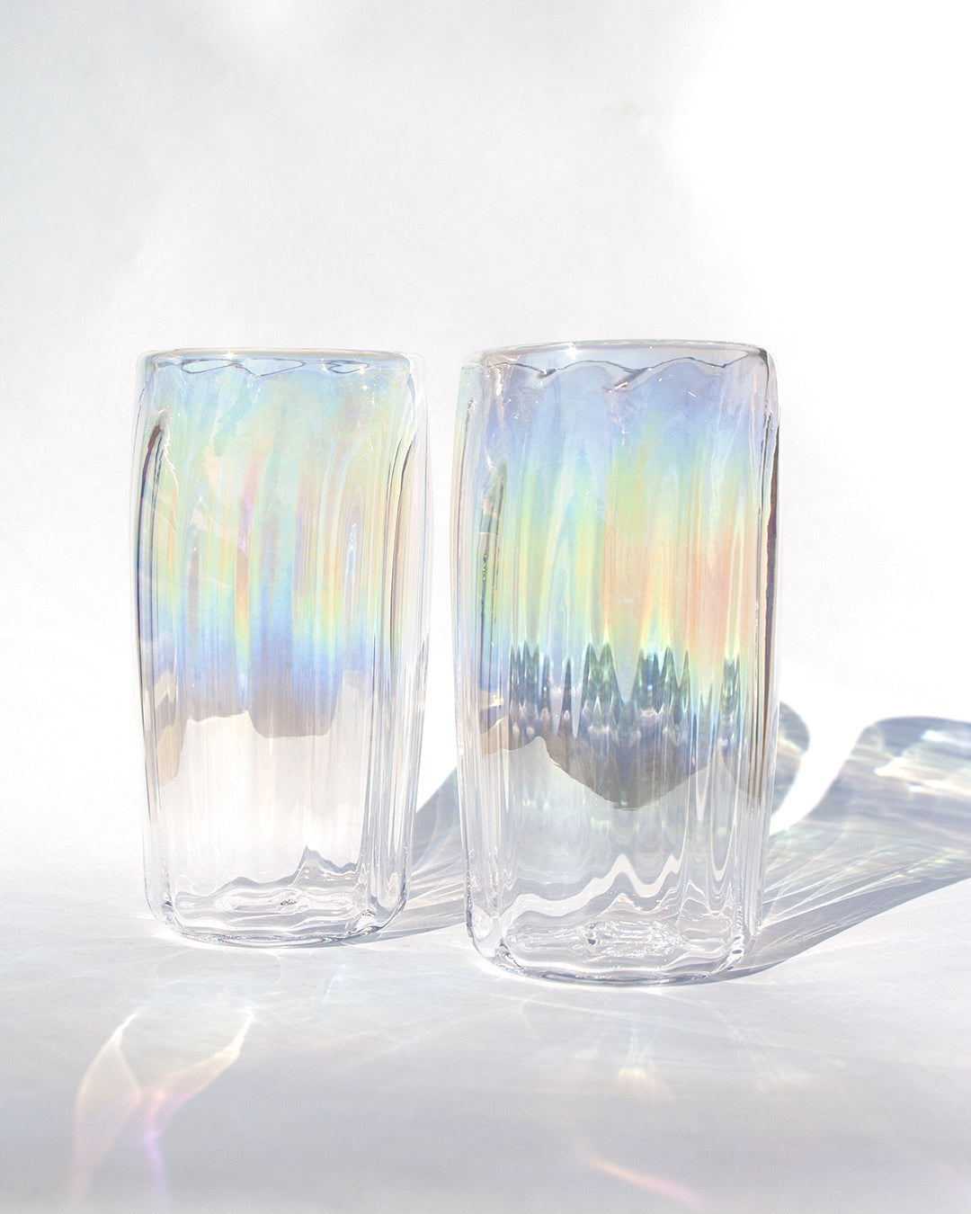 Iridized Clear Optical Tumbler