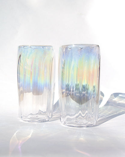 Iridized Clear Optical Tumbler