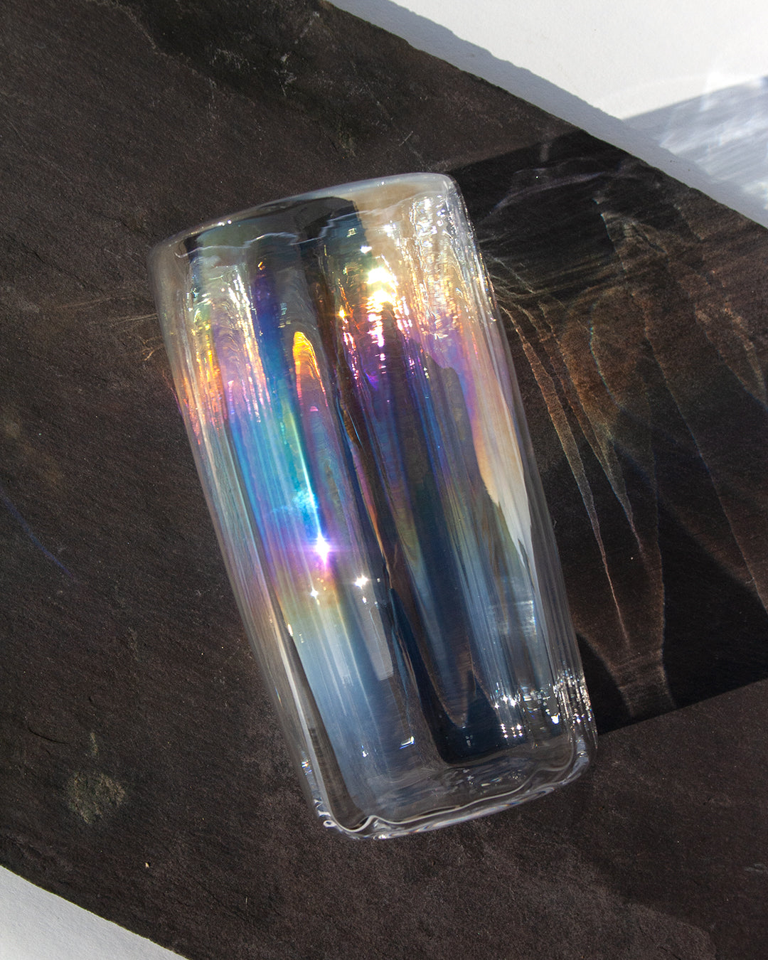 Iridized Clear Optical Tumbler