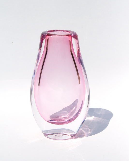 Crystal Pink Triangle Vase