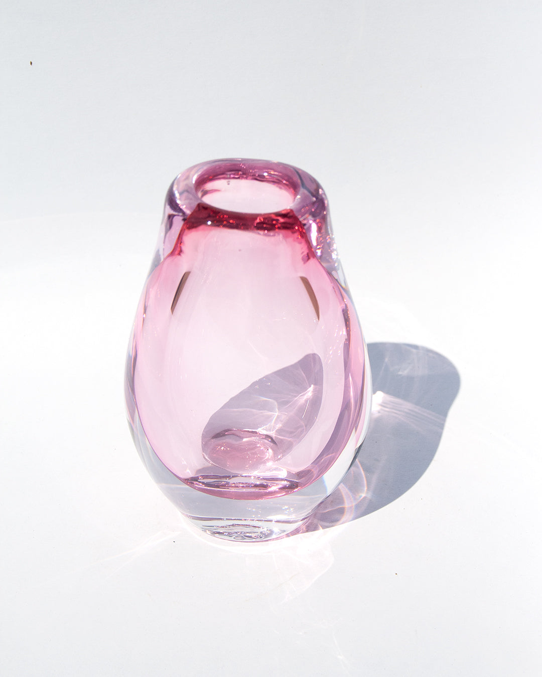 Crystal Pink Triangle Vase