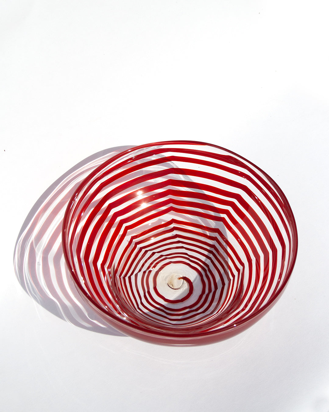 Crystaline Red Wave Salad Bowl