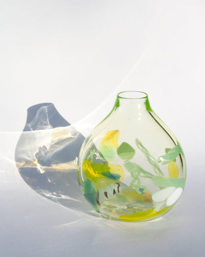 Vaseline Jadite Lozenge Vase