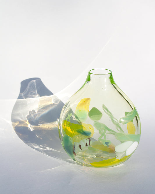 Vaseline Jadite Lozenge Vase