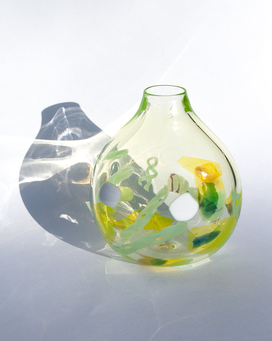 Vaseline Jadite Lozenge Vase