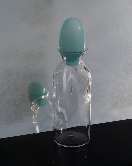 Carafe with Robins Egg Stopper