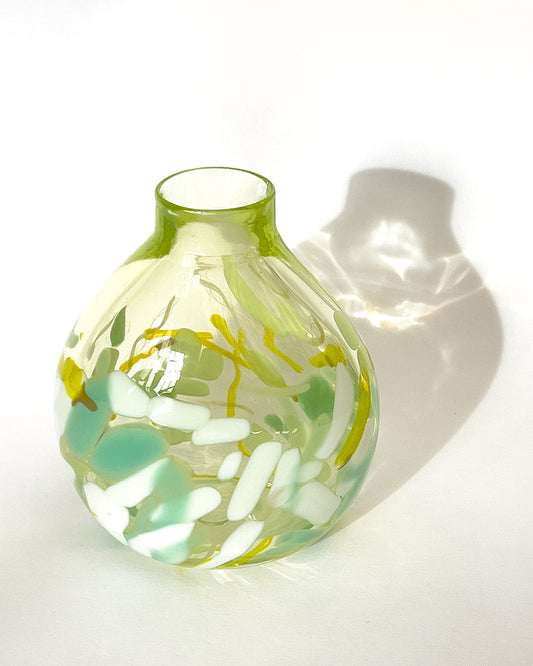 Vaseline Jadite Lozenge Vase