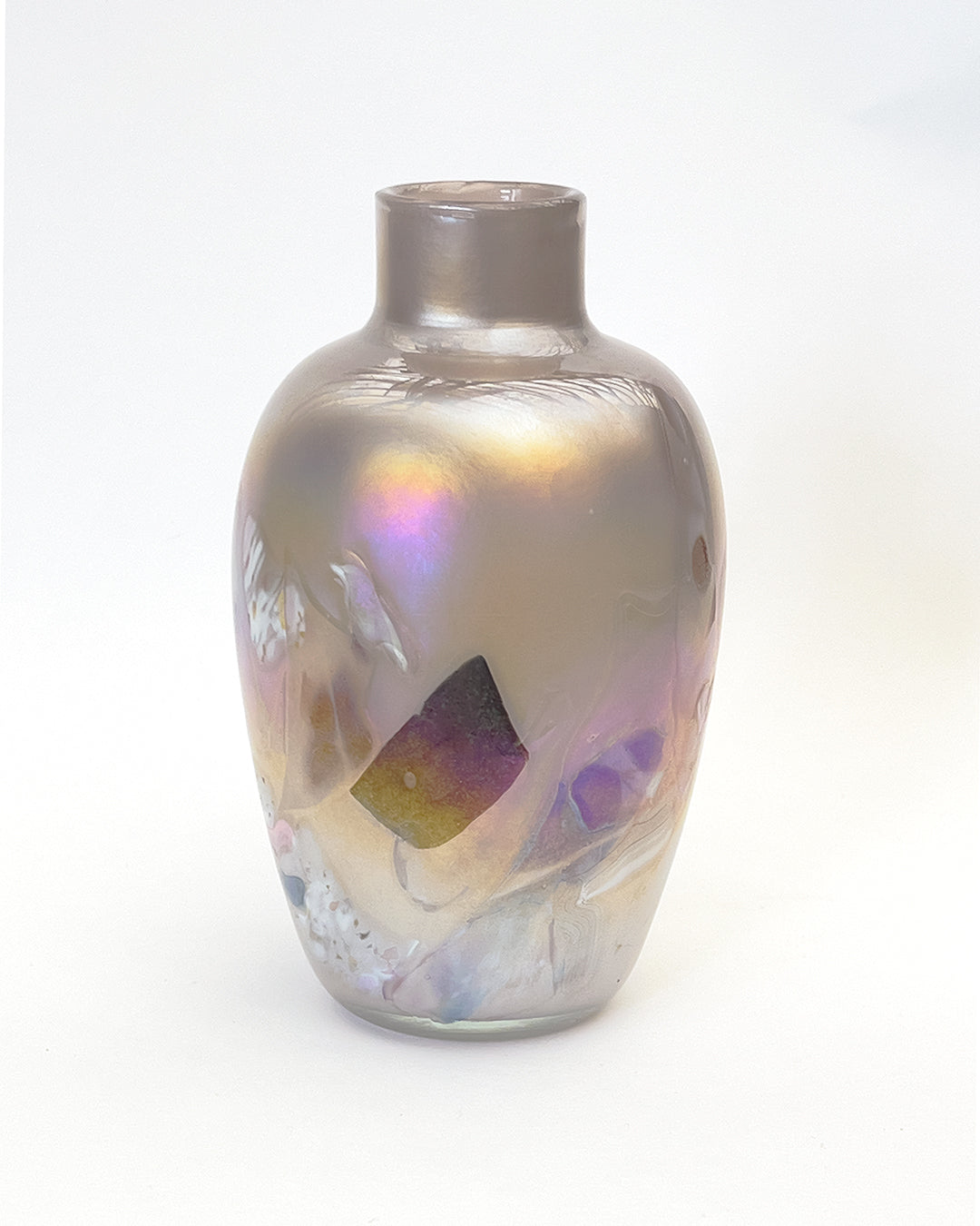 Iridized Dusty Pink Nassau Vase