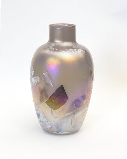 Iridized Dusty Pink Nassau Vase