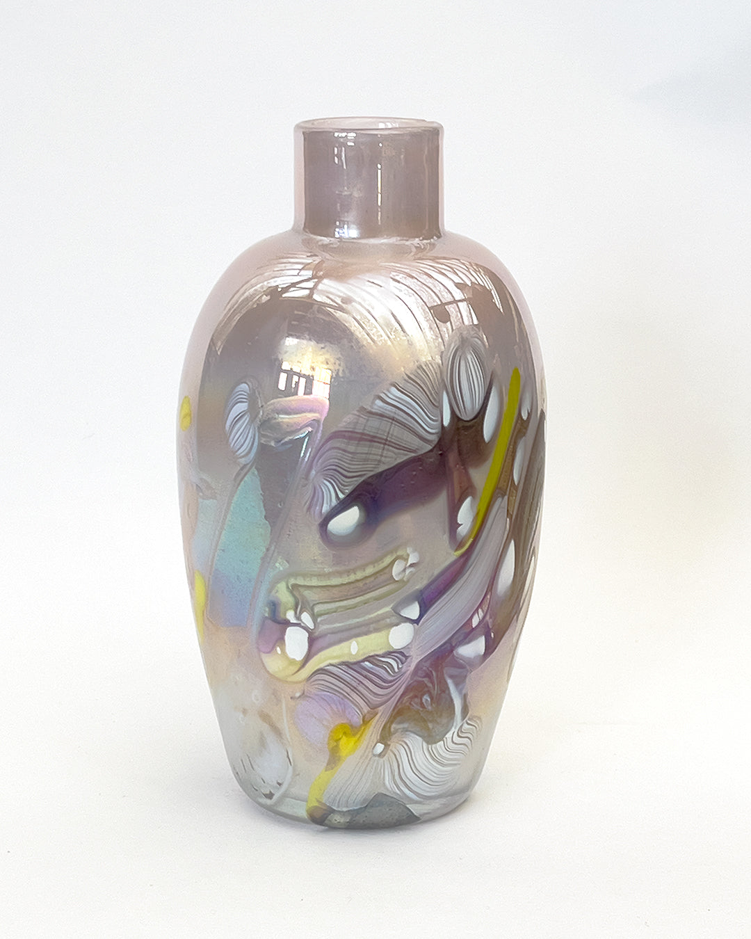 Iridized Dusty Pink Nassau Vase