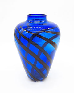 Cobalt and Burgundy Vase