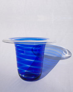 Spiral Cobalt Vase