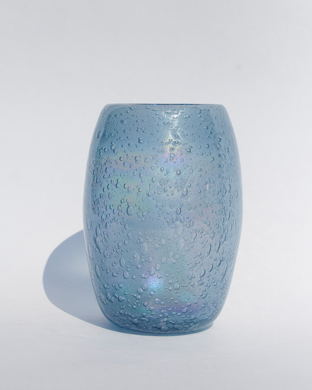Iridized Blue Bubble Vase