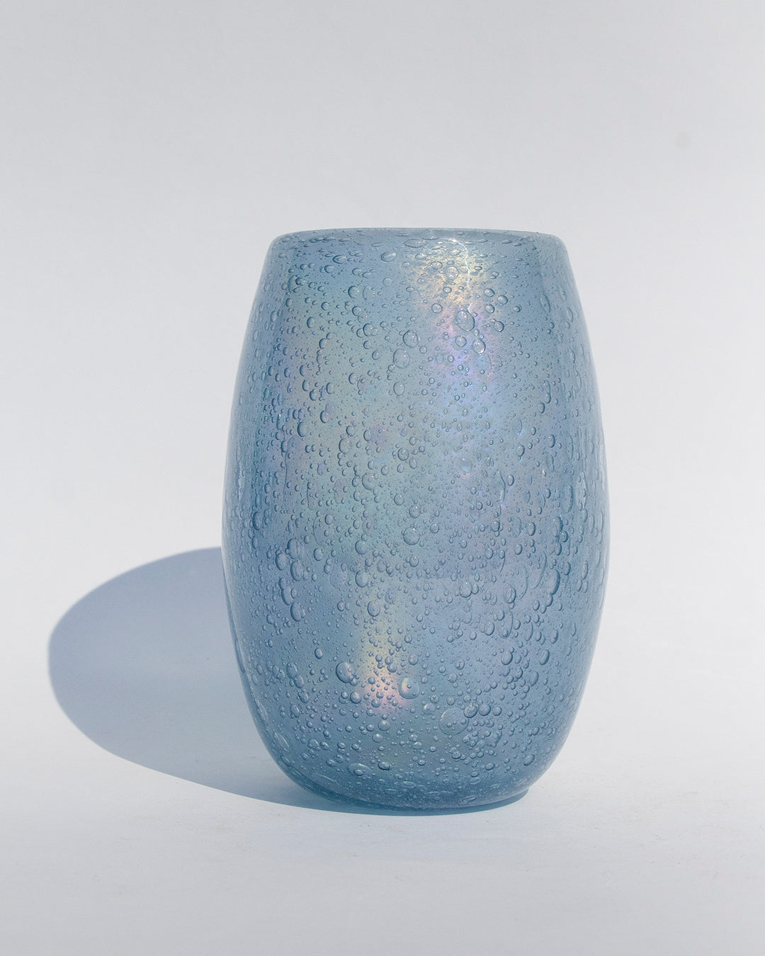 Iridescent Blue Bubble Vase