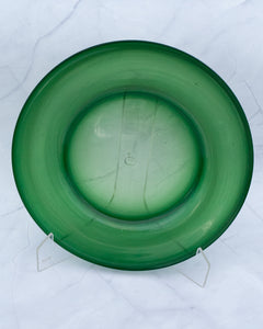 Table Plate in Forest Green / White